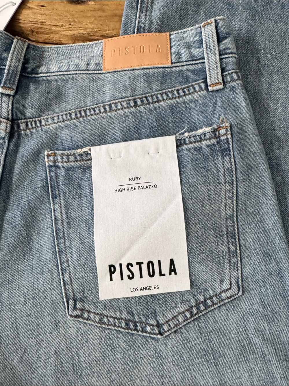 NWT Pistola Ruby High Rise Palazzo Jeans Othello - Size 31 - Picture 11 of 13